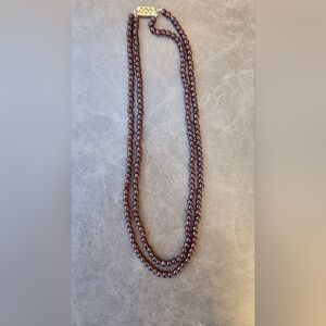 Vintage MULTI STRAND Garnet Necklace